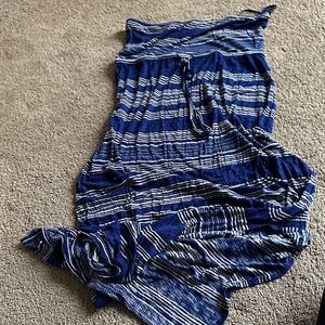 Motherhood Navy and White Striped Dress